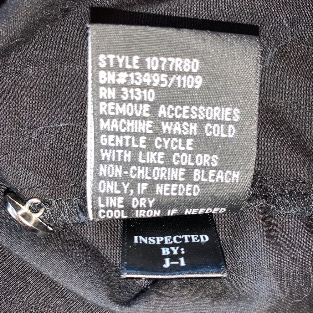 Black Front-Button Shirt Dress sz M - Image 9