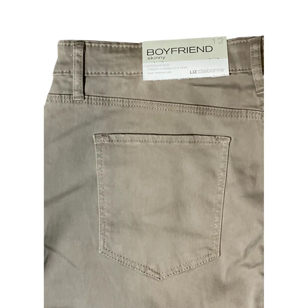 Liz Claiborne Women's Boyfriend Skinny Pants Size 12 - Image 6
