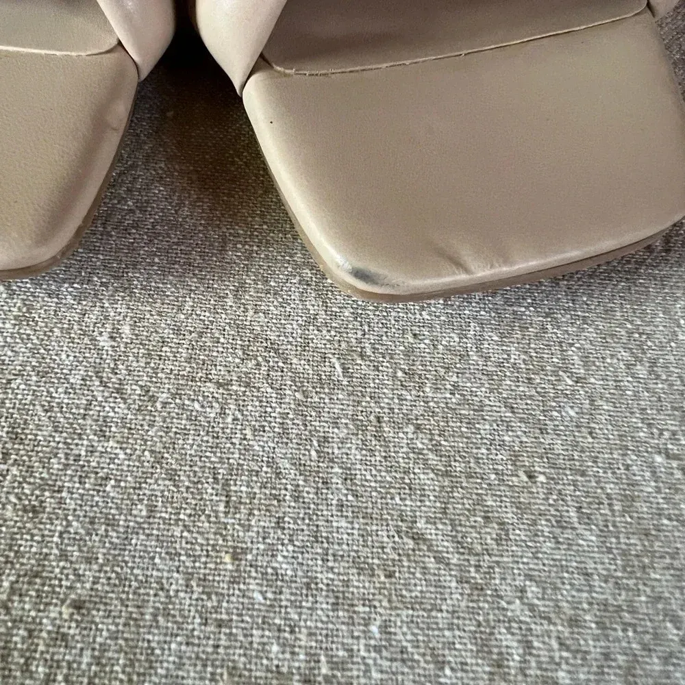 Open Edit Remmy Twist Sandal Ivory Sz 6.5M Women’s Block Heel Square Toe - Image 4