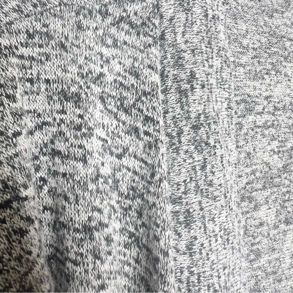 Free Kisses Heather Gray Textured Knit Open Front Cardigan Sweater Size Medium - Image 7