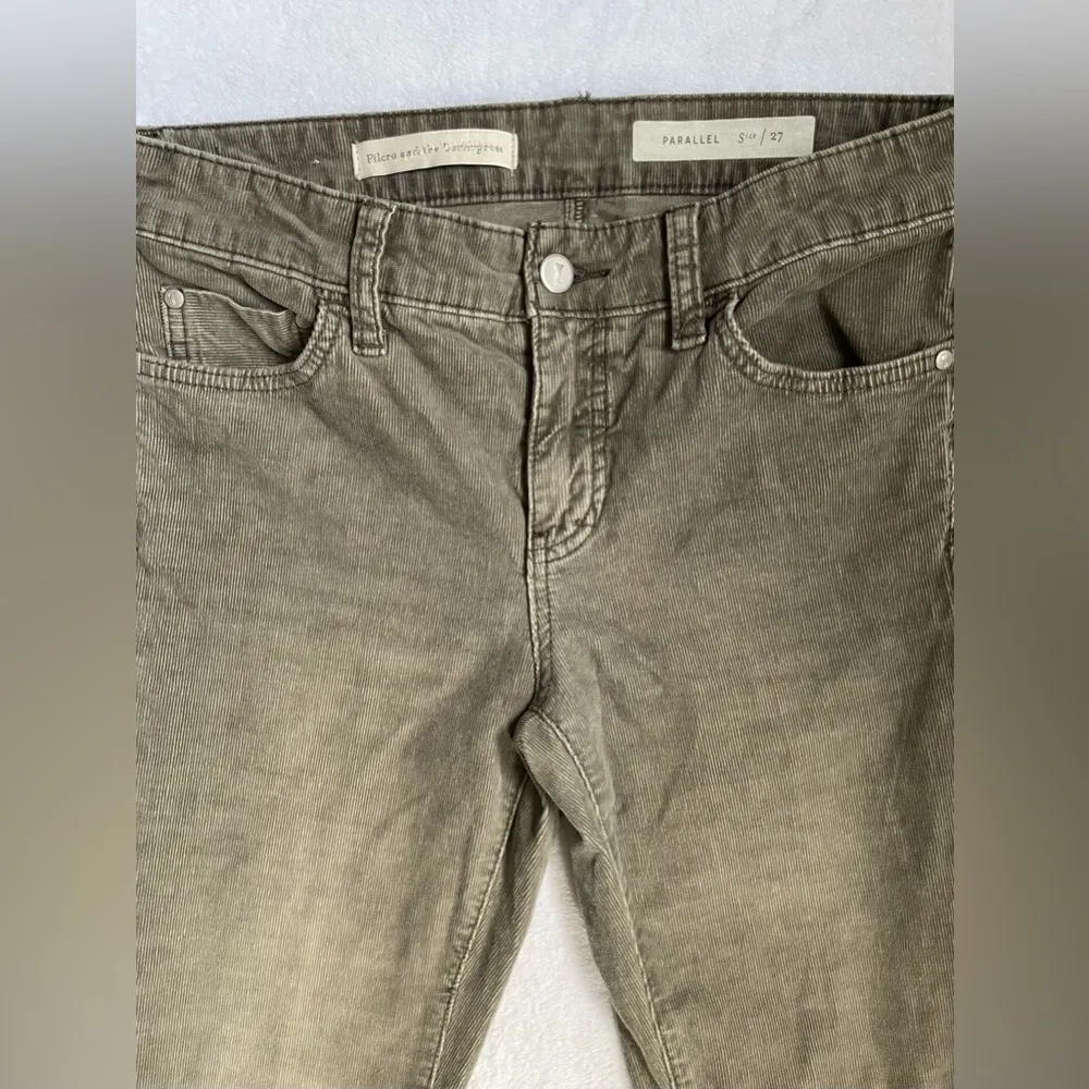 Anthropologie Pilcro and the Letterpress Green Corduroy Pants Parallel Size 27 - Image 2