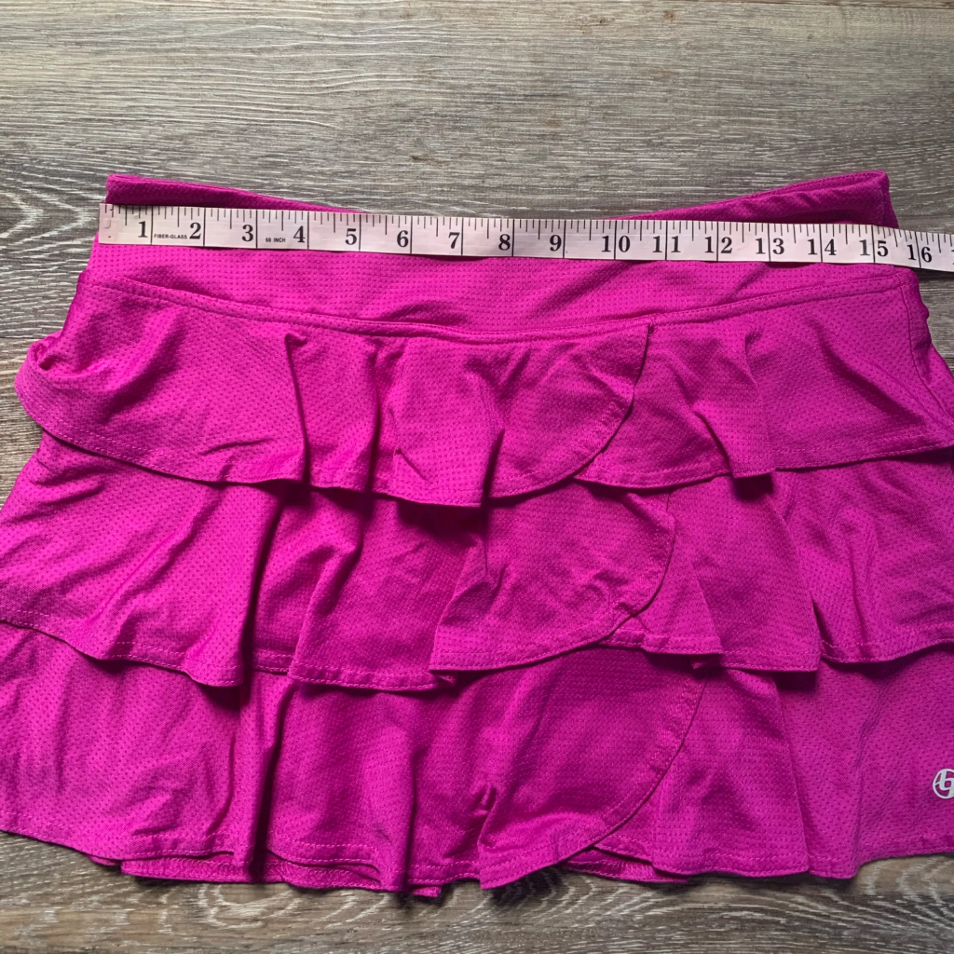 Lija Women's Pink Ruffled Golf Skort M Size M - Image 4