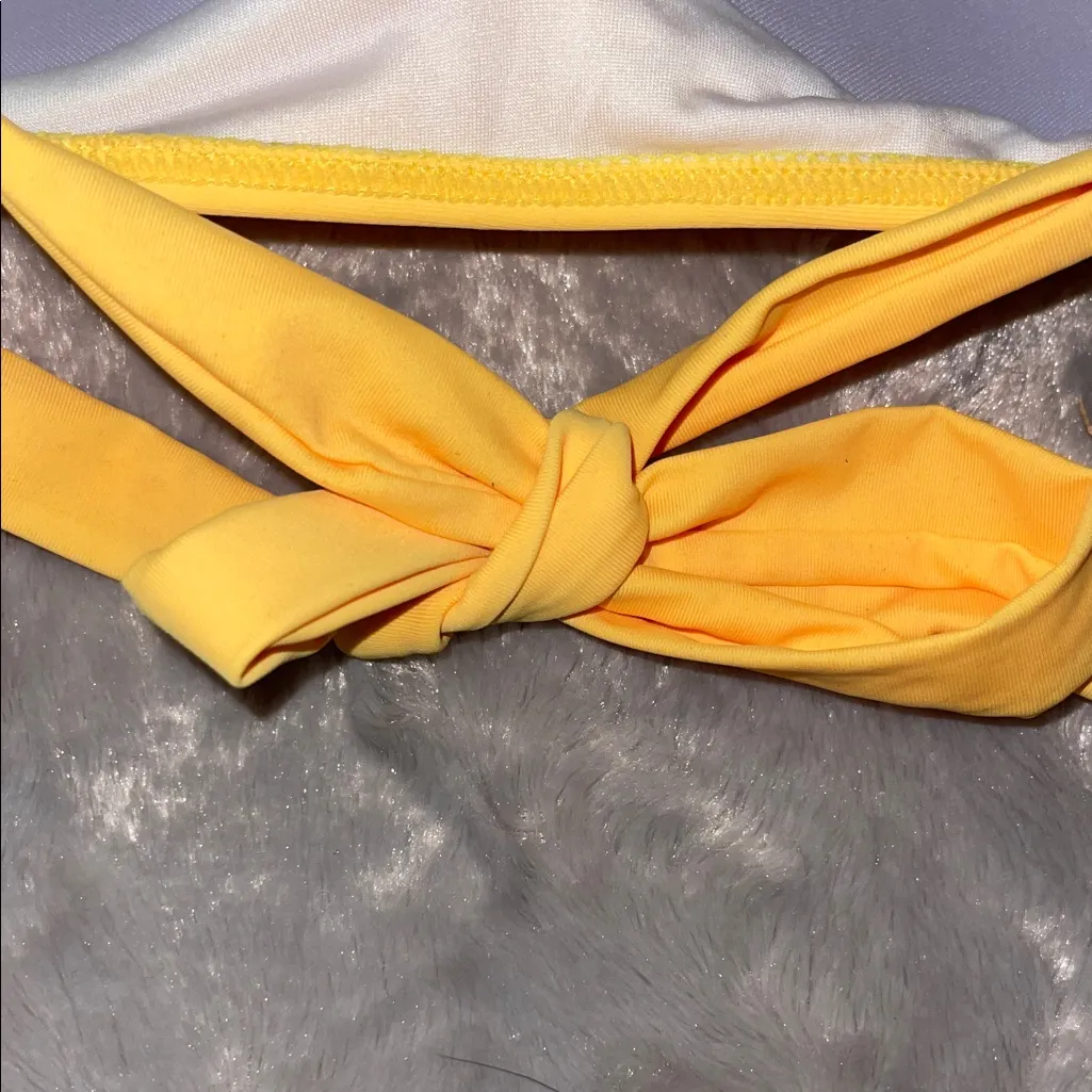 Sportlike Yellow Padded Halter Bikini Top M | Bright Swimwear Size M - Image 5