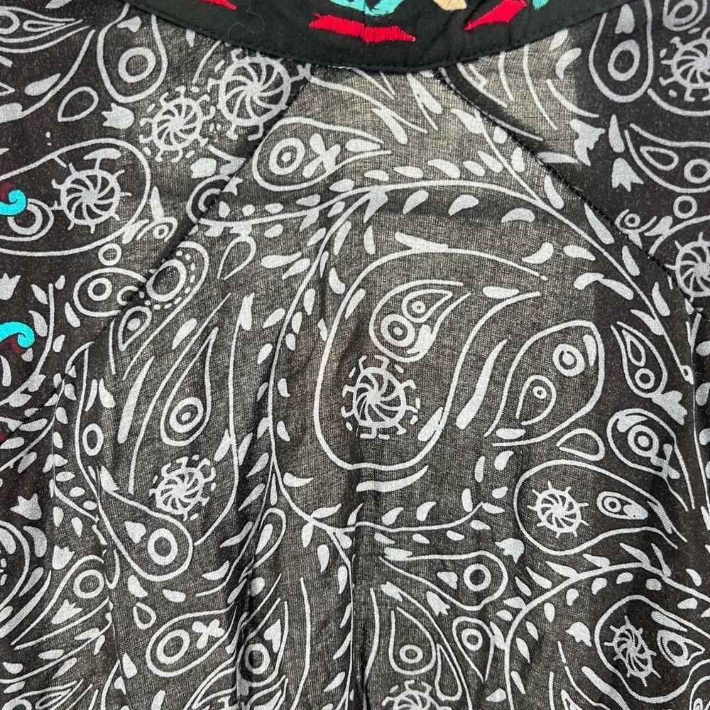 Flying Tomato embroidered open front cardigan duster M/L rayon lightweight - Image 7