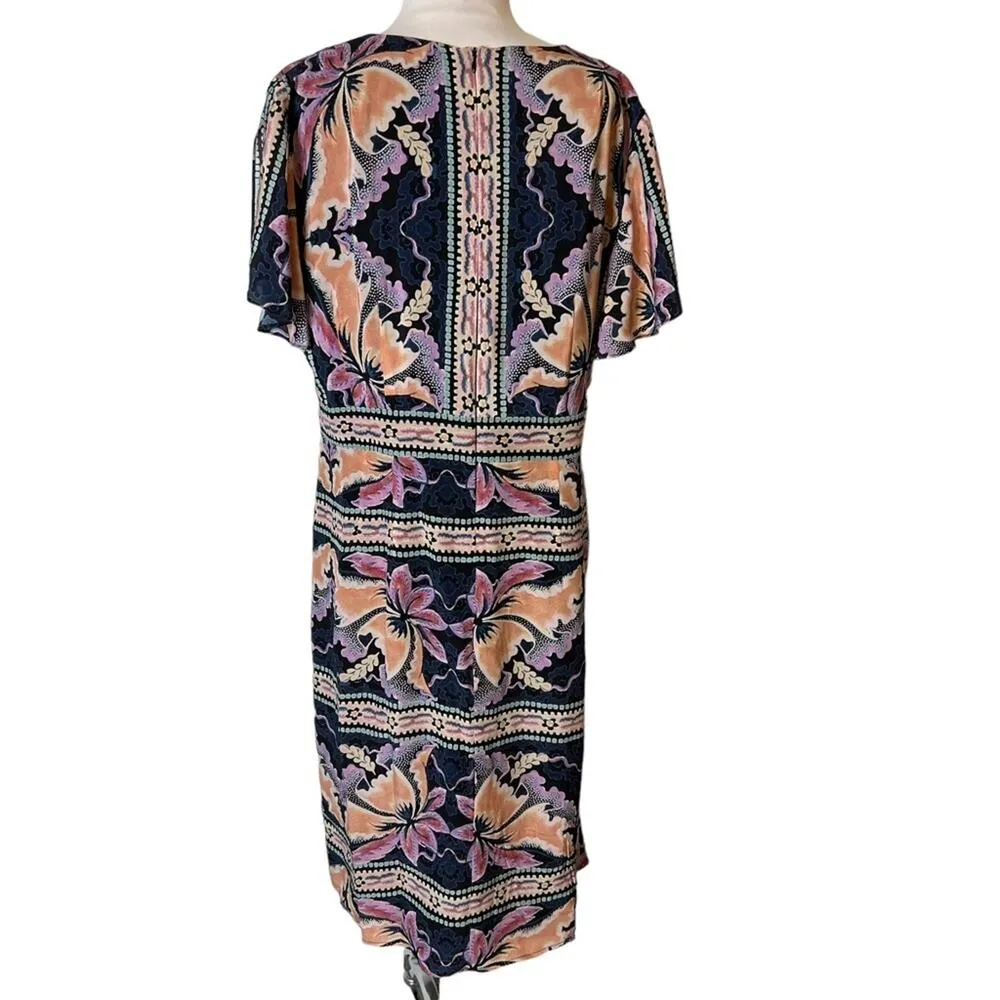 Nanette Lepore Primavera Dress silk floral sz 14 - Image 9