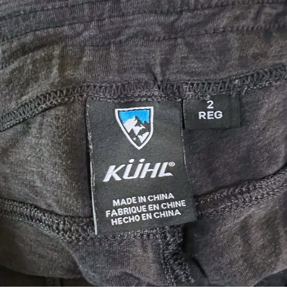 Kuhl Pants Women’s Reg Gray Mova Zip Pockets Pull On Stretch Drawstring SZ 2 - Image 9