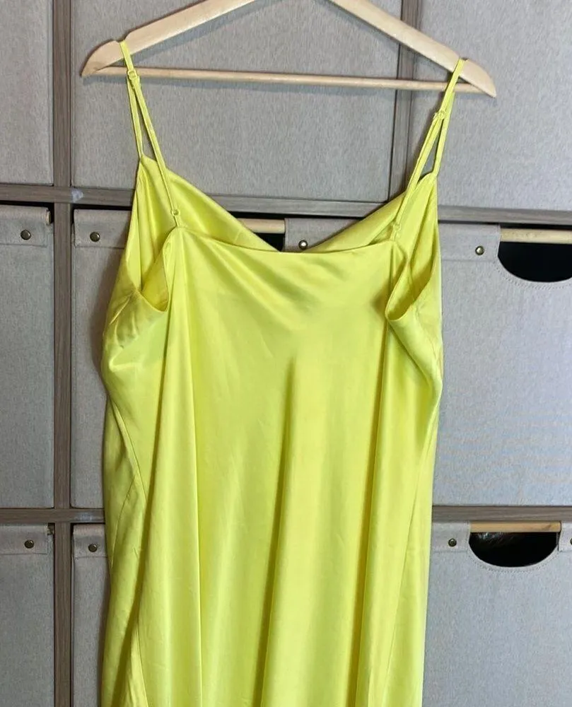Express Neon Yellow cowl neck slip dress - Image 8