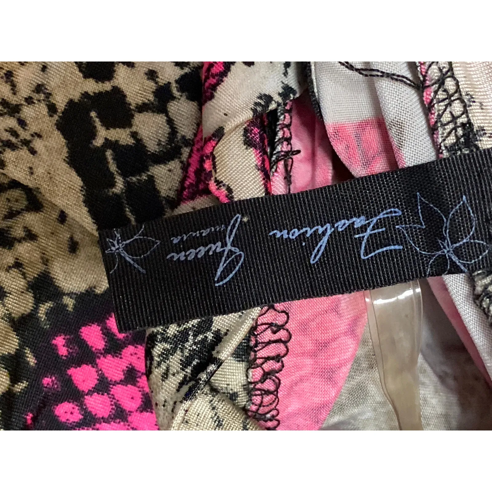 Fashion Queen Women's Multicolor Snake Skin Long Sleeve Mock Neck Bodysuit Top S - Image 3