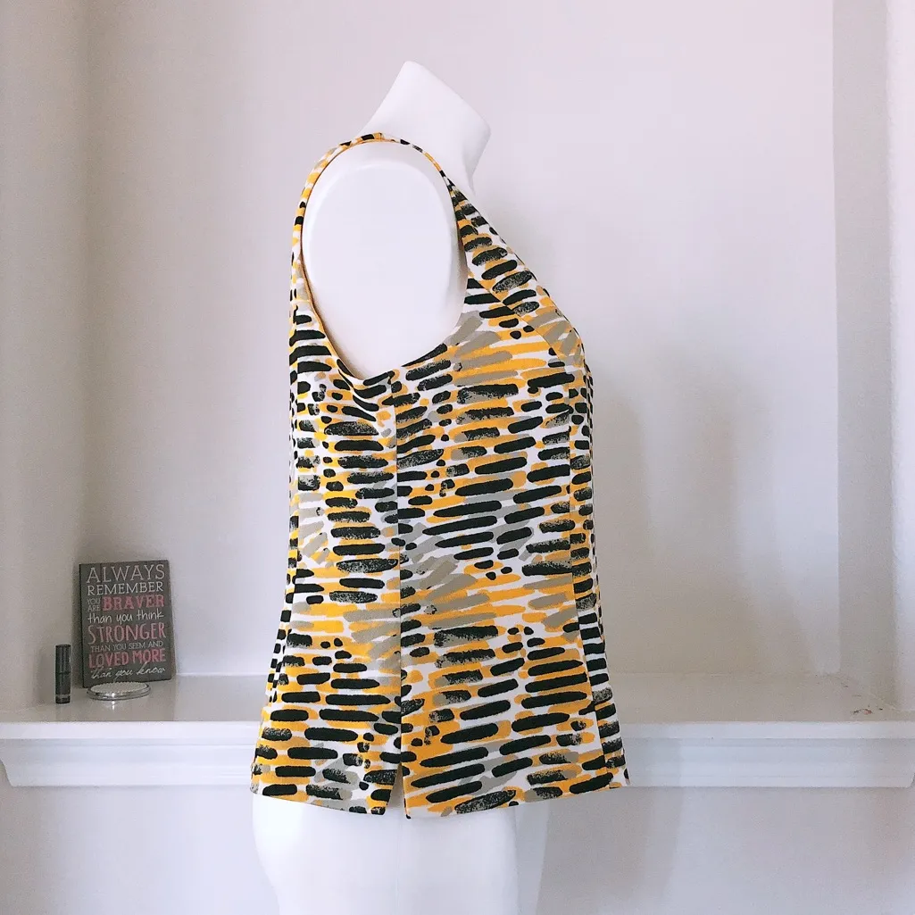 Kasper Helix Scuba Crepe Top, Size 12, NEW w/Tag Yellow - Image 3