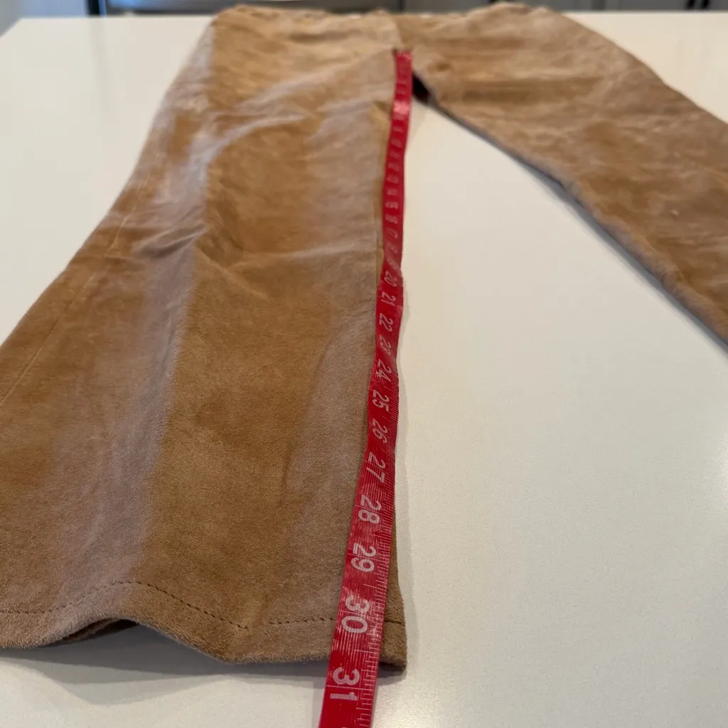 Vintage Isaac Mizrahi Brown Suede Jacket and Pants Set Size Small 4 - Image 9