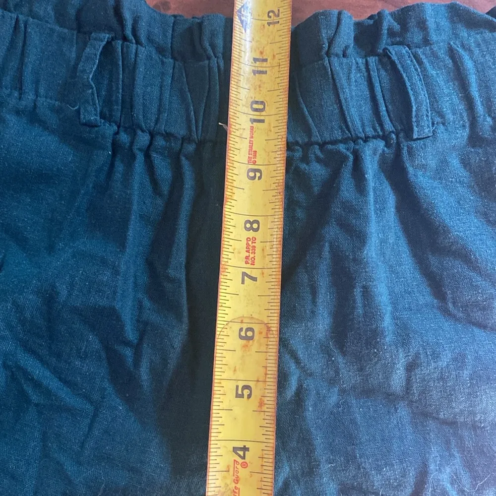 HAVE Los Angeles Women’s Linen Blend Green Elastic Waist Shorts Size Medium - Image 5