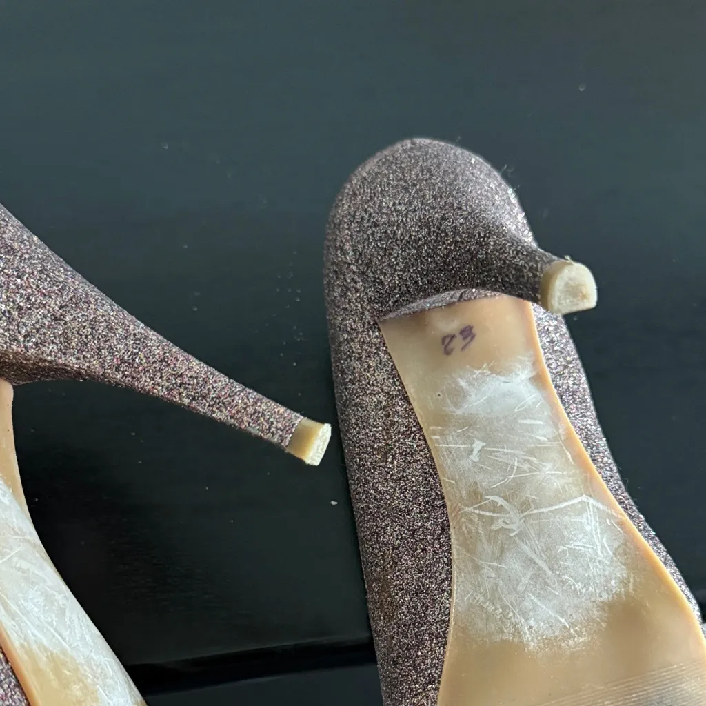 Steve Madden Glitter Heels Sz 6.5 - Image 9