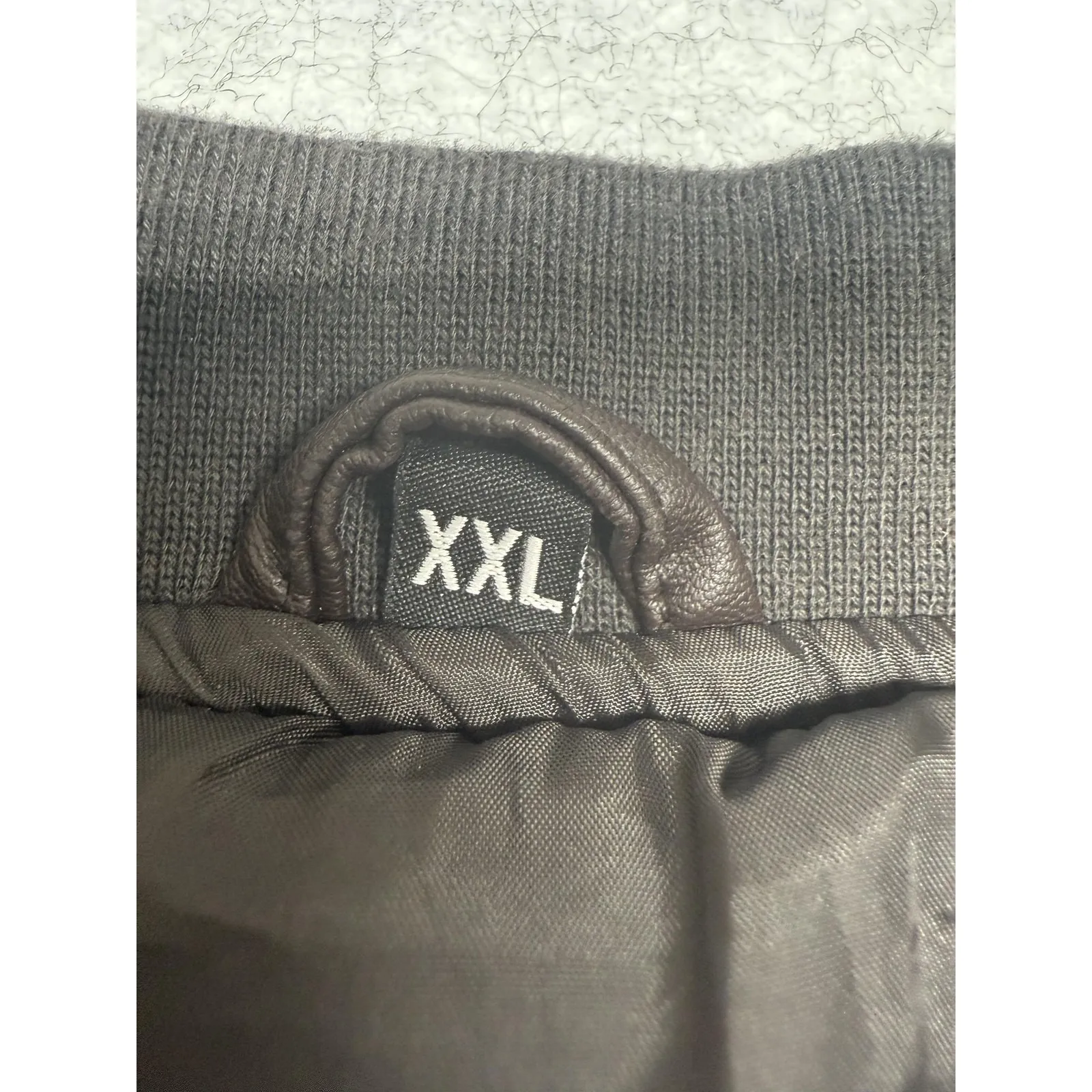 Italia Bomber Jacket Mens 2XL Faux Leather Made In Italy‎ AC Lined Wings Crest - Image 5