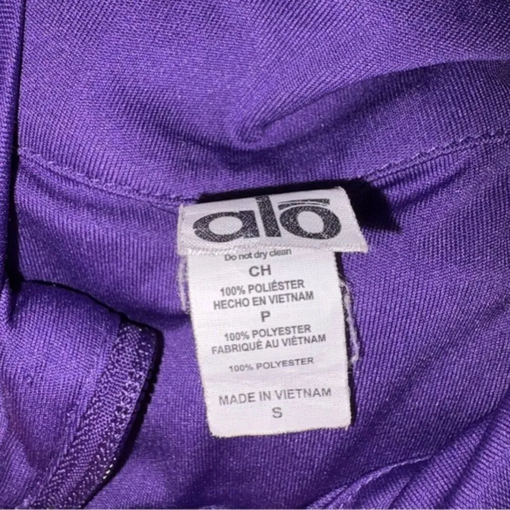 ALO yoga spirit purple 1/4 zip active pullover ladies team jacket Cougars Small - Image 5
