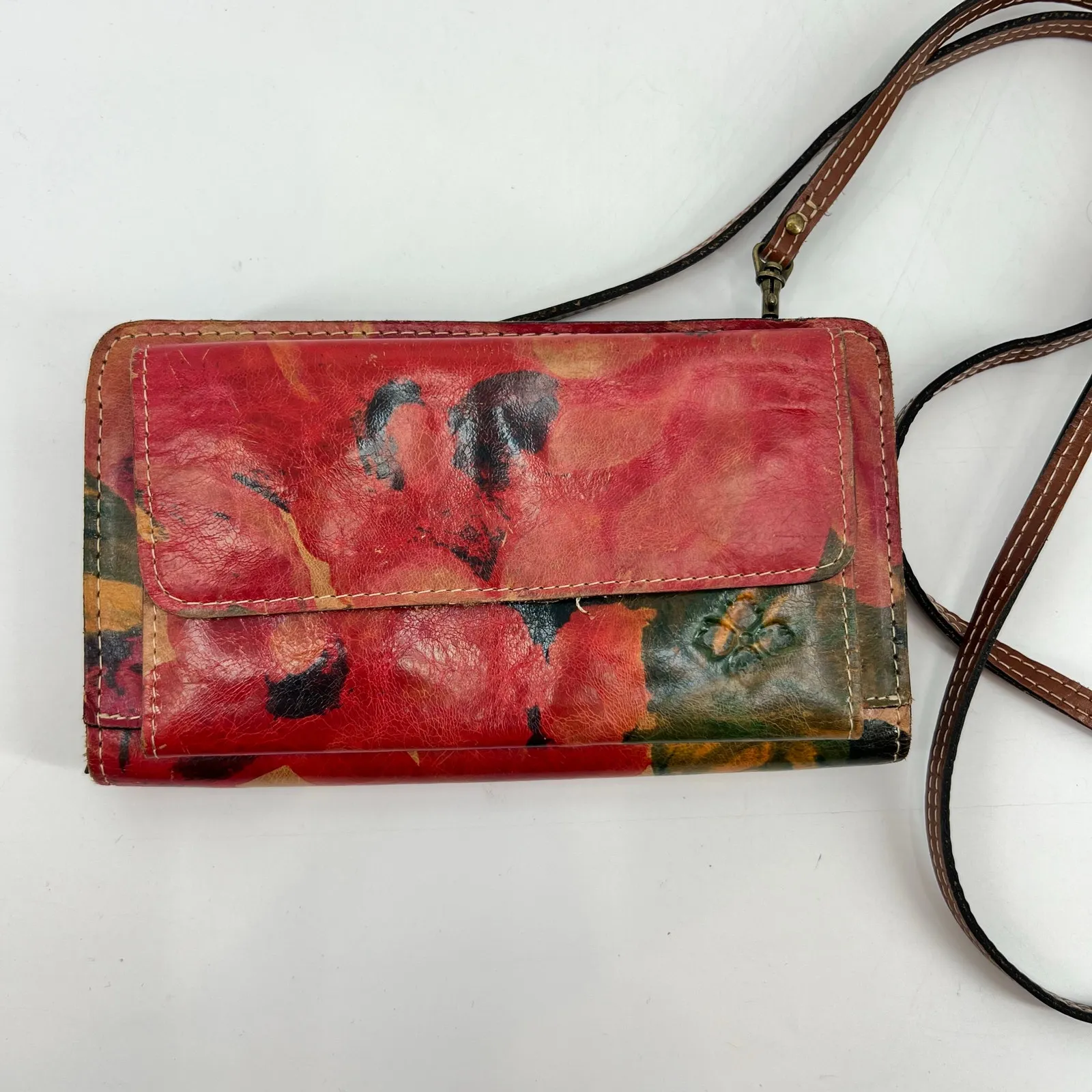 Patricia Nash Azario Crossbody Organizer Wallet floral crossbody leather bag - Image 12