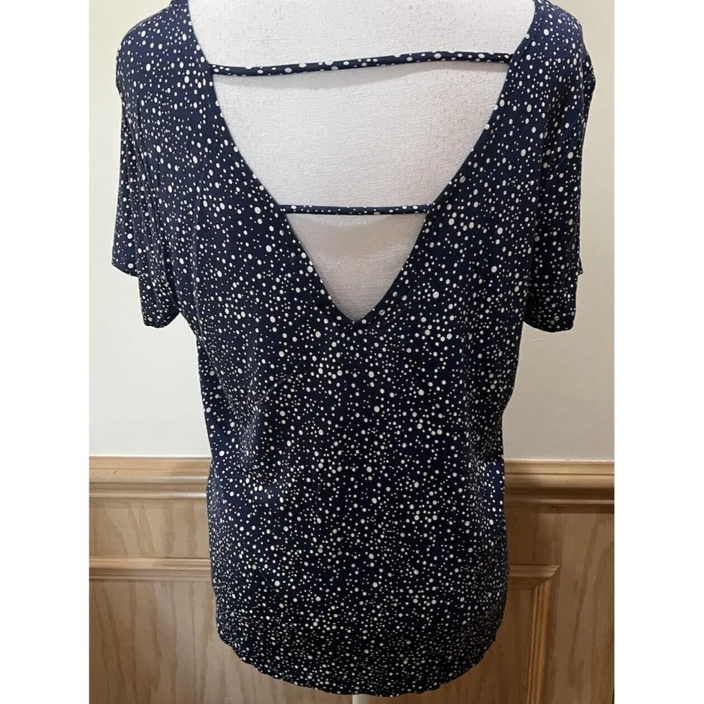 Madison Pullover Top ~ Cut Out V Back ~ Size Medium ~ Blue - Image 4