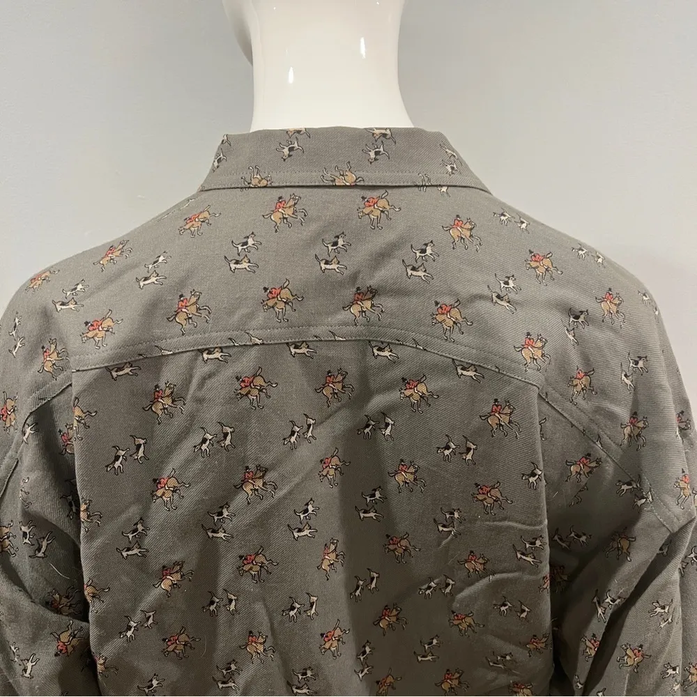 MaxMara Viyella Vintage Button Down Horse Patterned Shirt - Image 6