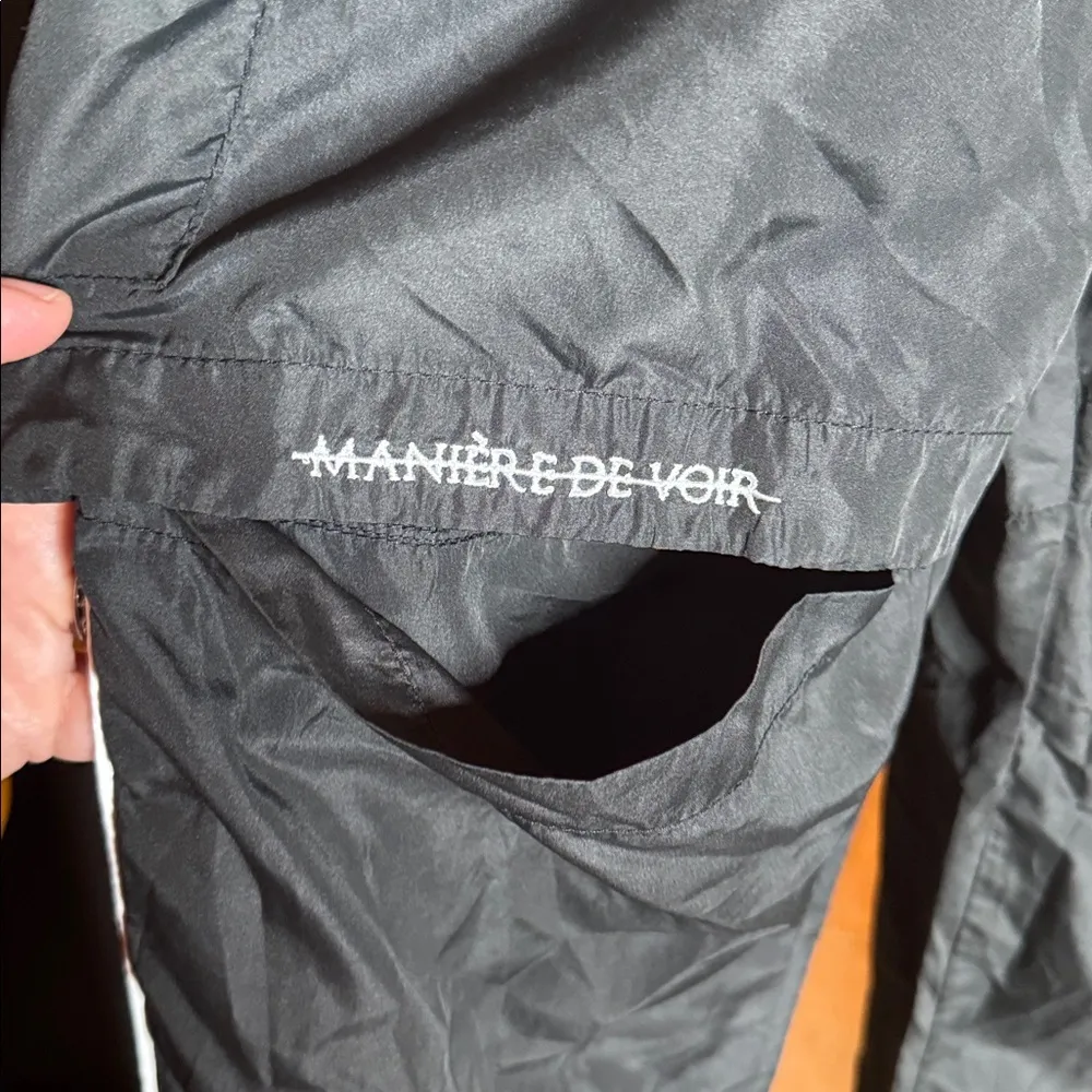 Maniere De Voir Black Satin Joggers Size 6 (XS to Large) - Image 4