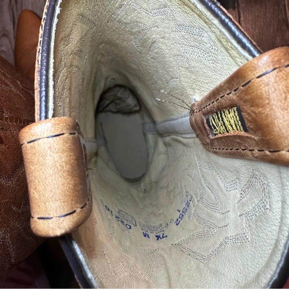 Dan Post  Vintage Brown Leather Cowboy Boots Women's 7.5 M Western Cowgirl Rodeo - Image 13