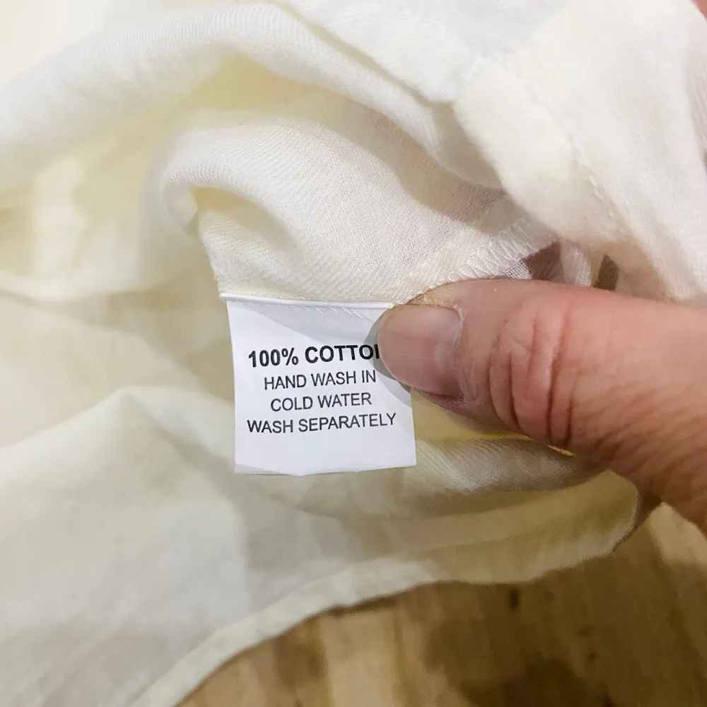 Matta NYC 100% cotton embroidery designs peasant blouse in cream Size XS - Image 14