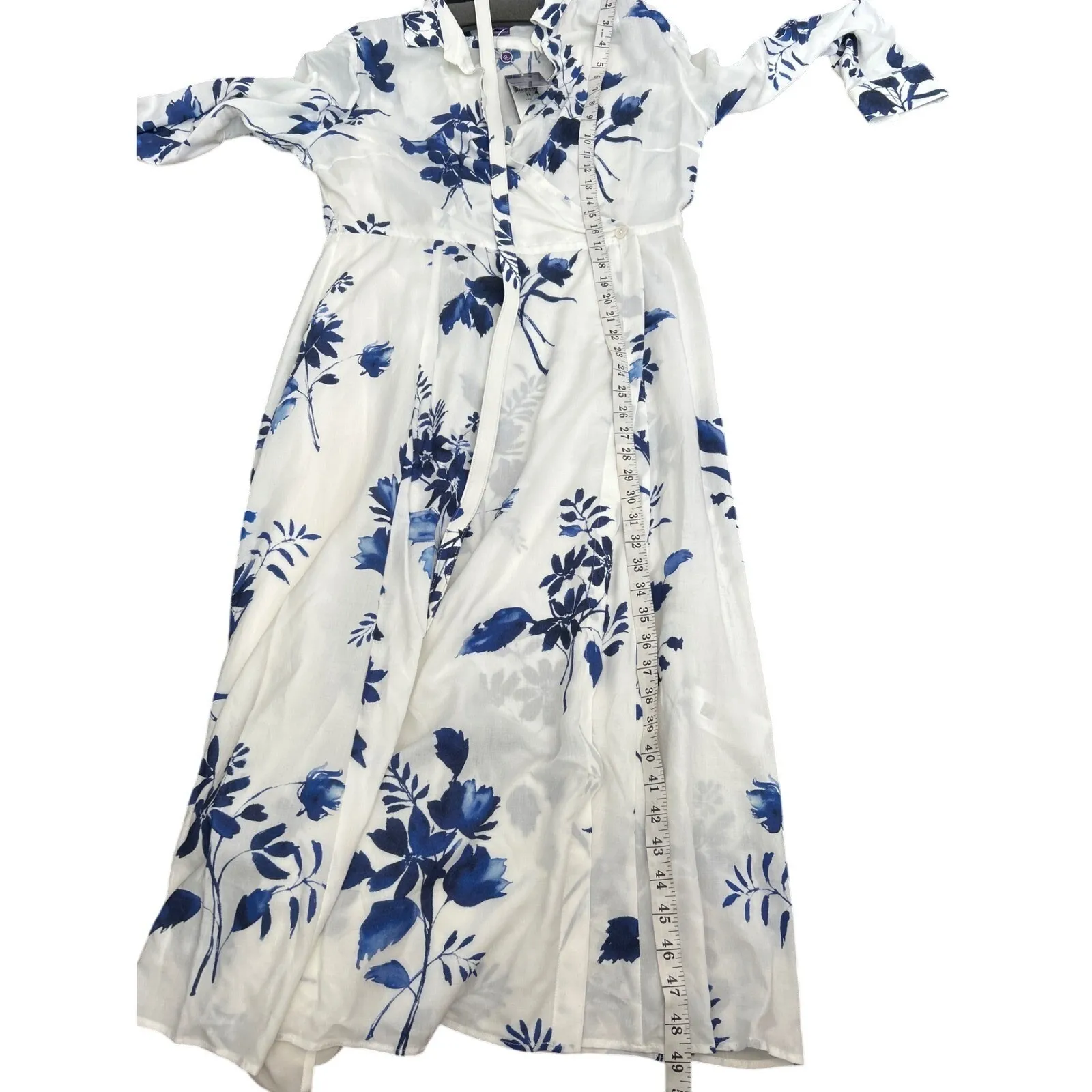 RALPH LAUREN Aniyah Belted Floral Wrap Midi-Dress Size 14 New Purple Label‎ - Image 11