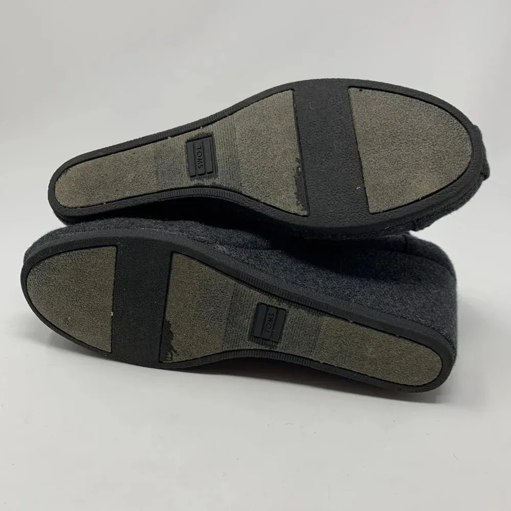 Toms Grey‎ Wool Desert Wedge Booties Laceup - Image 7