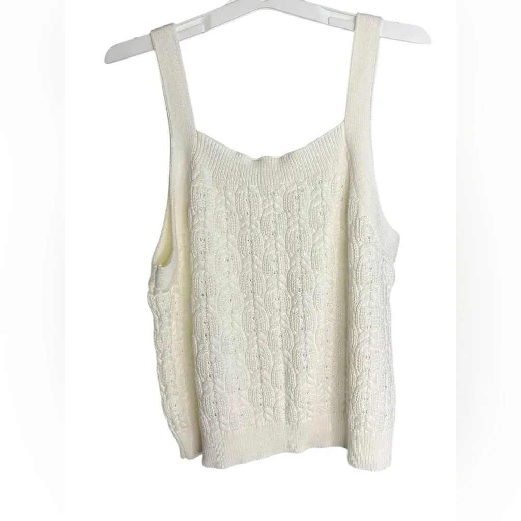 Time and Tru Ivory Knit tank sweater White Size undefined - Image 4