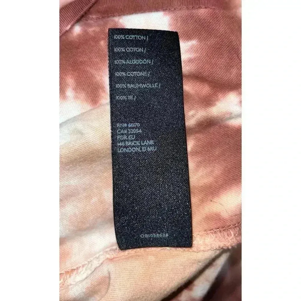 Free People Be Free Tie Dye Oversize Women's T-Shirt Size Large Brown Cotton - Image 5