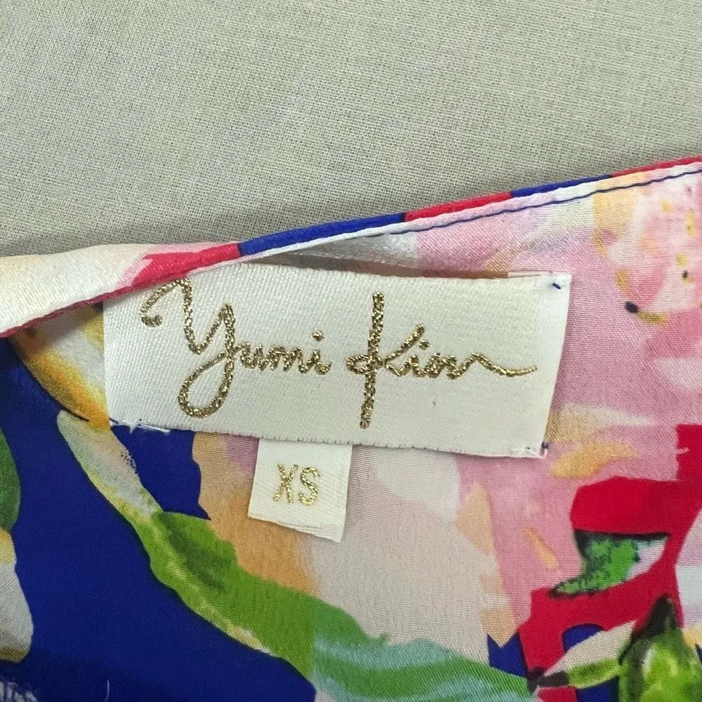 Yumi Kim soho mixer silk dress in vermillion blooms - Image 8