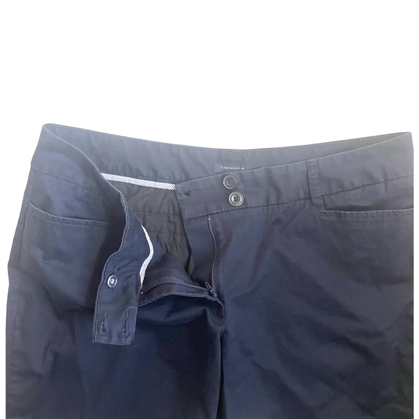 Tommy Hilfiger Women Chino Shorts‎ 16 Navy Bermuda Casual Classic Comfort Preppy - Image 5