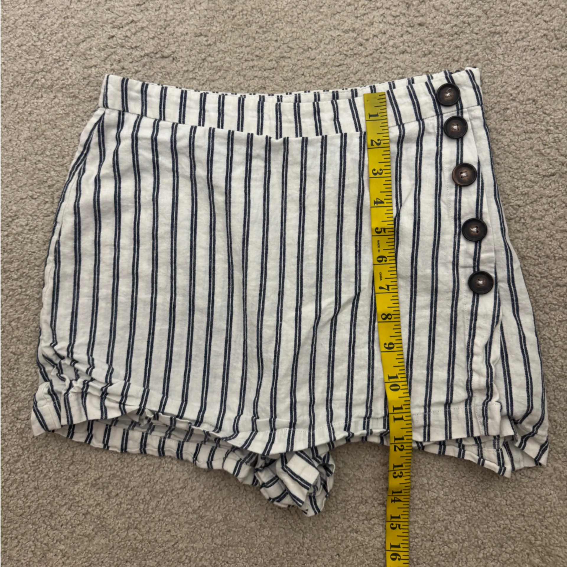 Altar’D Navy Striped High Waist Women's Skorts - Image 6