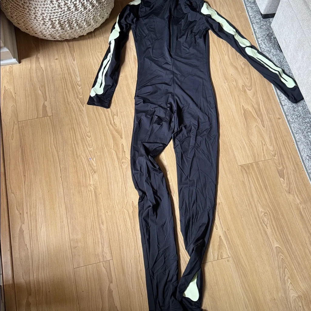 Leg Avenue Black and White Skeleton Jumpsuit - Image 4