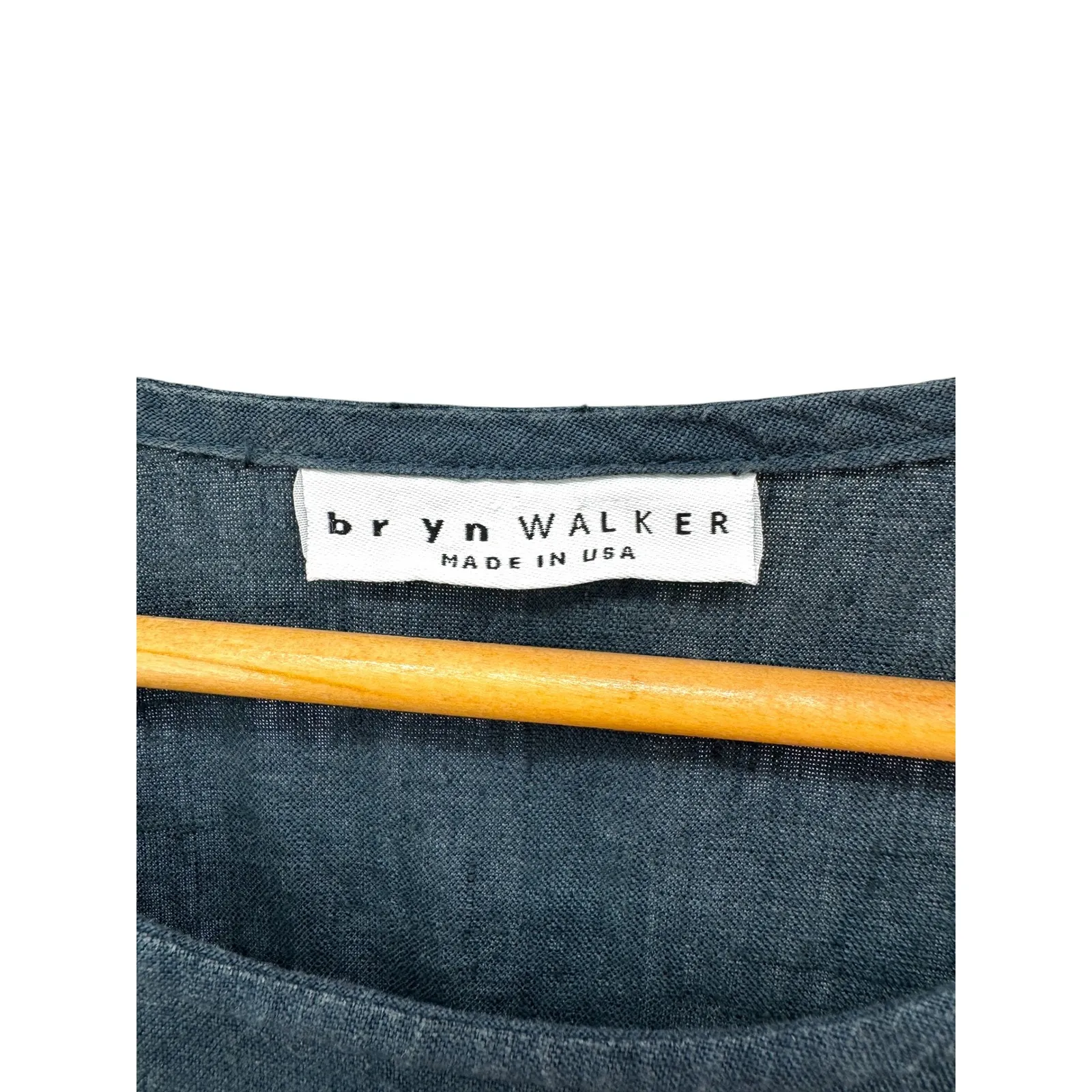 Bryn Walker 100% Linen Marina Dress Blue‎ High Low Minimalist Coastal Chic M - Image 4