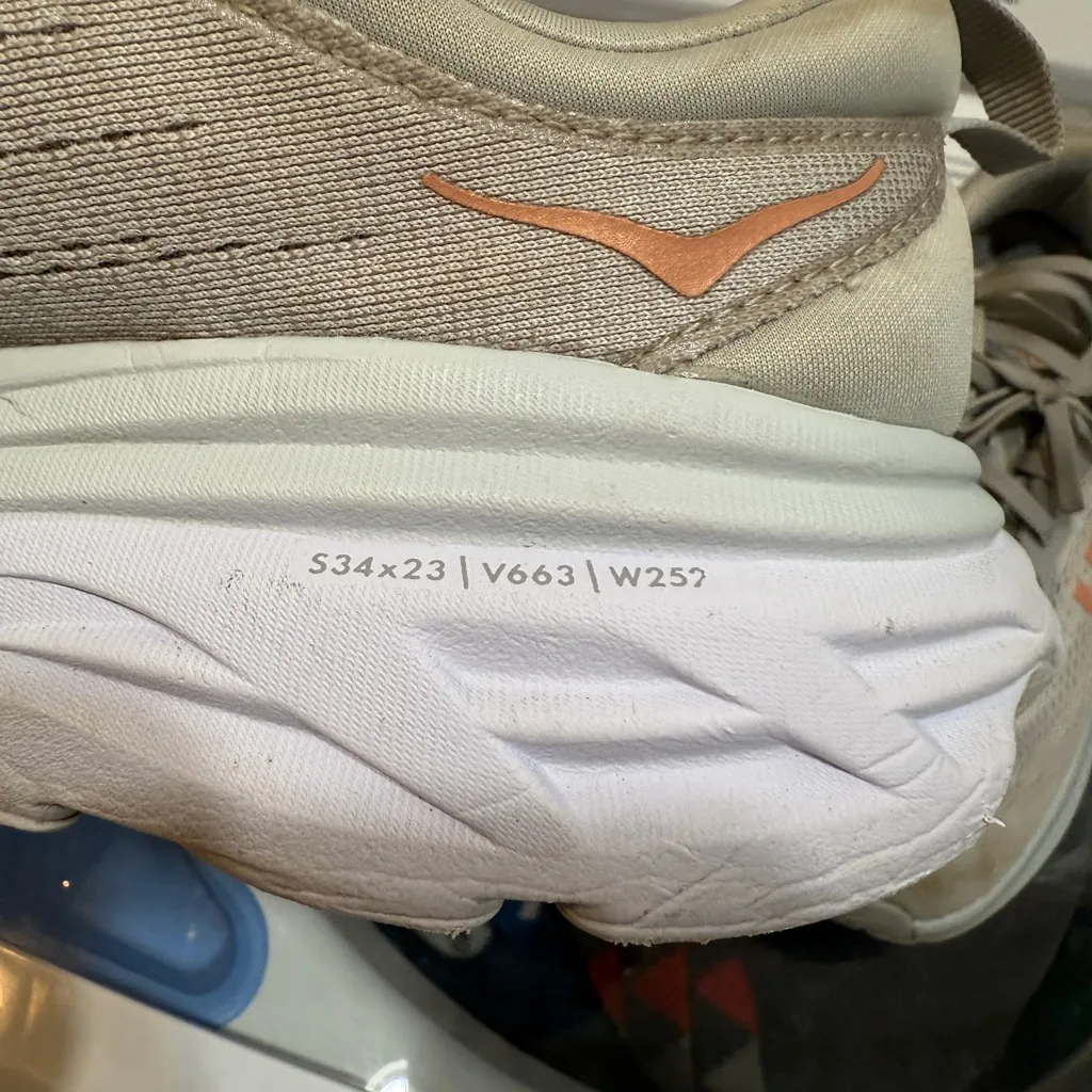 Hoka Bondi 8 Gray and Pink Running Shoes
Size 9.5B - Image 3