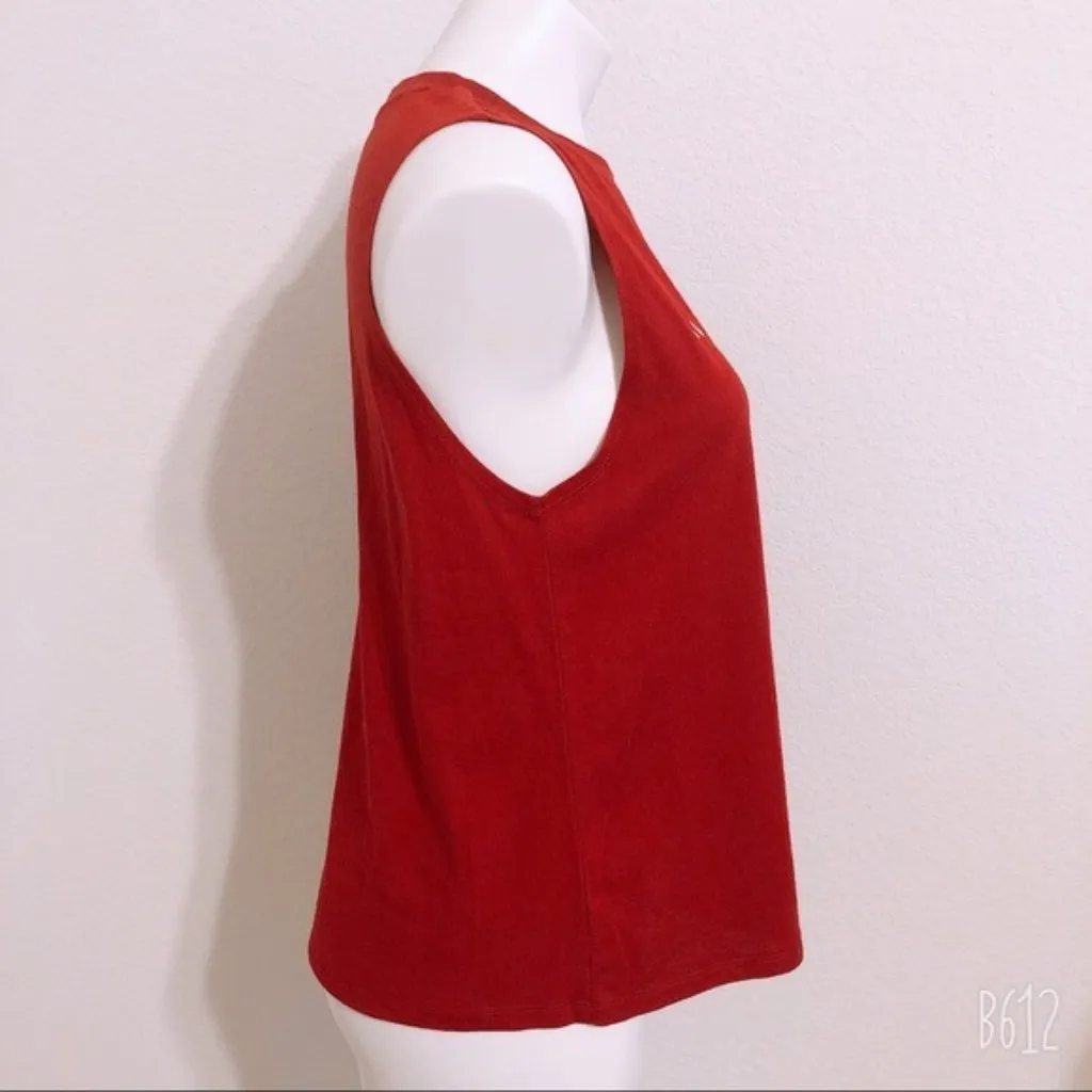 Betsey Johnson Two to Taco Muscle Tee Tank Top in Medium Red, Size M, NWT - Image 3