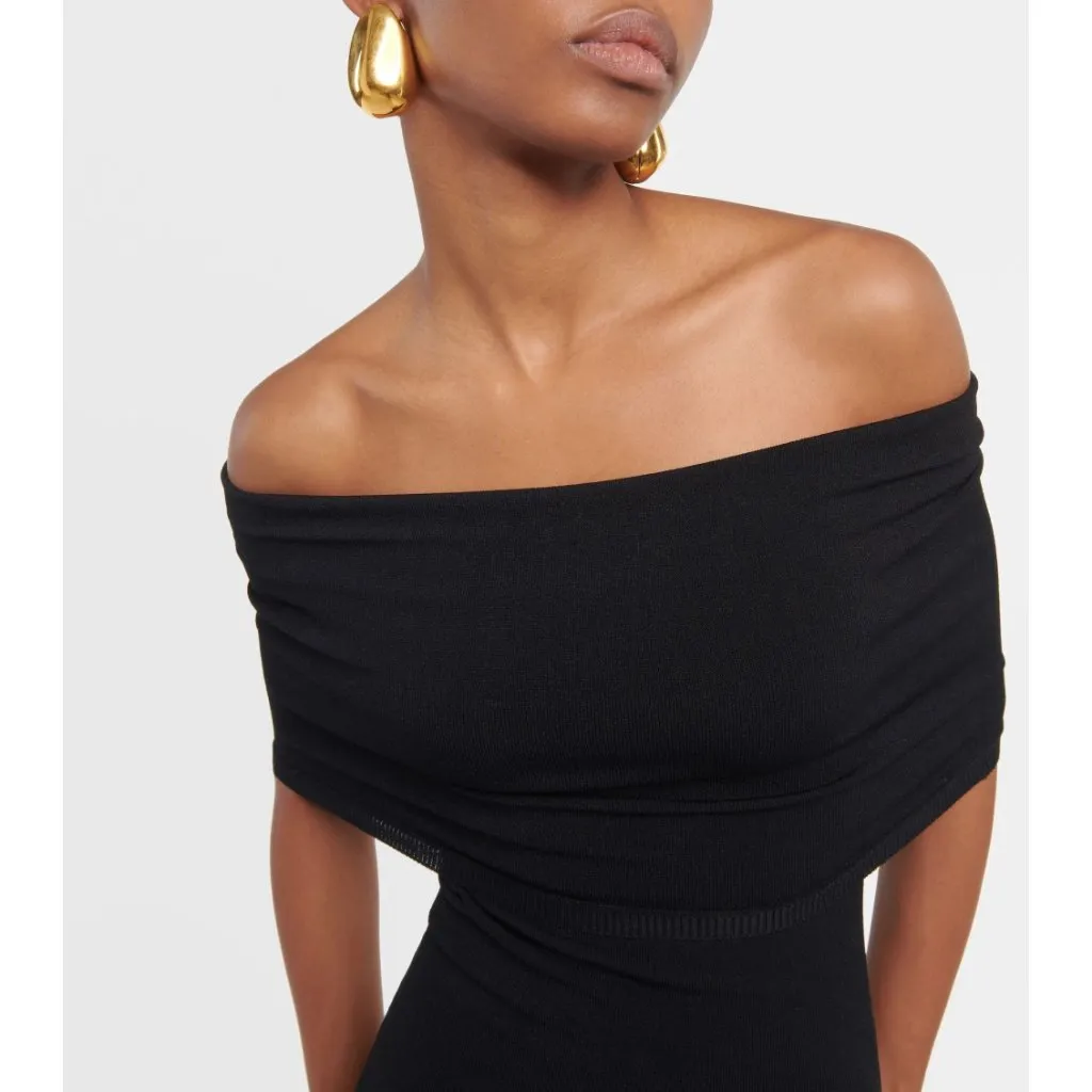 WARDROBE.NYC Off The Shoulder Mini Dress in Black Small New Womens Stretchy - Image 8
