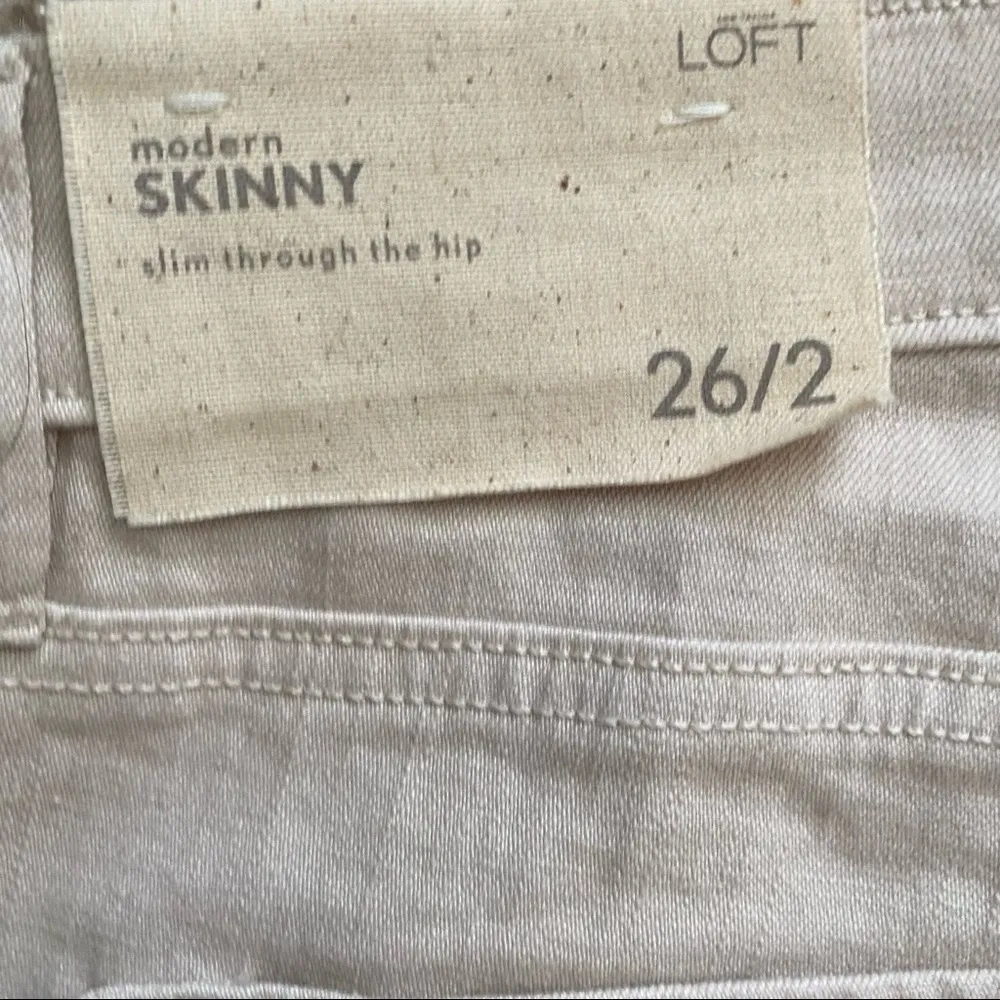 Loft Modern Skinny Jean’s cream color - Image 9