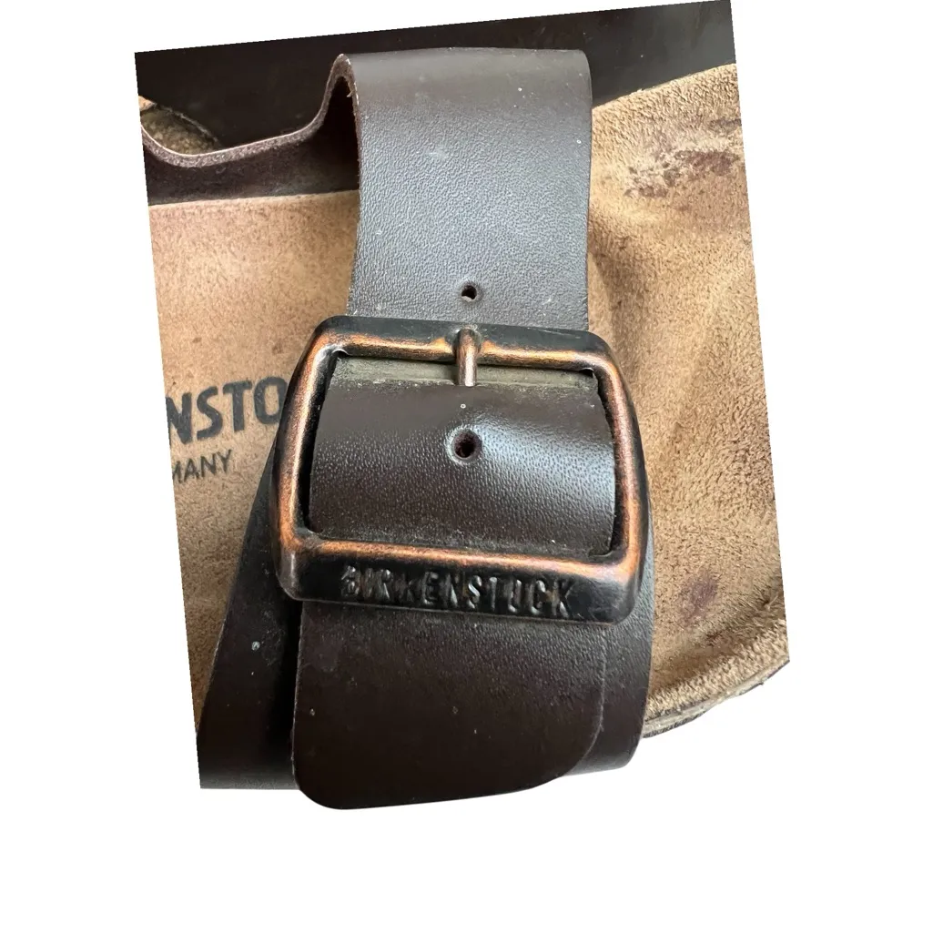 Birkenstock Dark Brown Leather strap sandals. Size 41. - Image 7