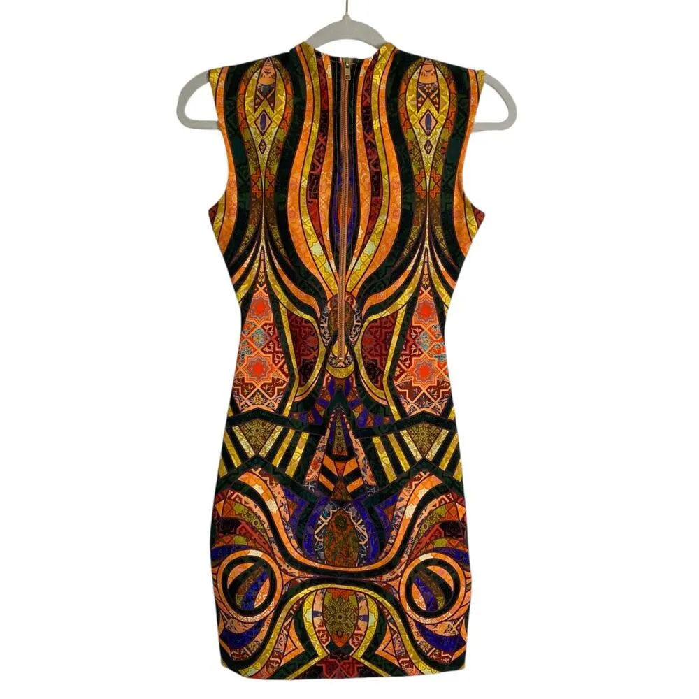 Torn By RONNY KOBO Morgan Dress in Gold Multi Tribal Size Extra Small Bodycon - Image 2