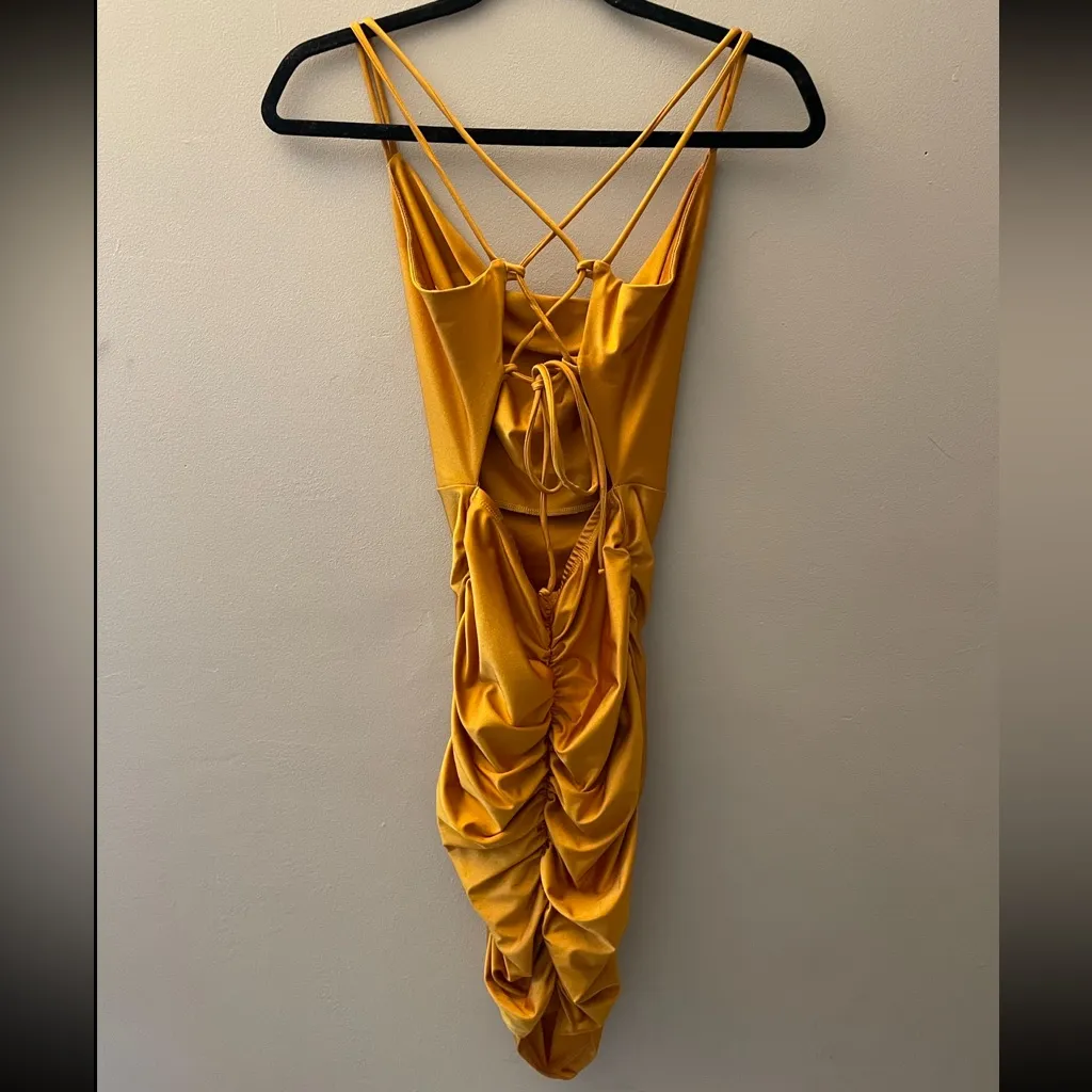 Windsor  gold strapped dress - Image 3