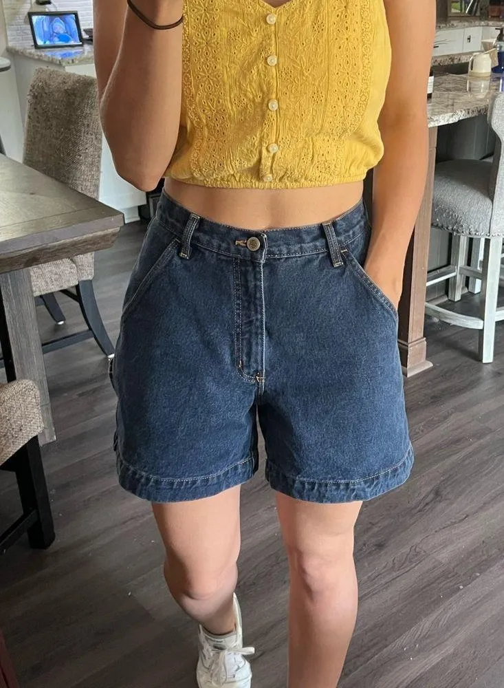 Vintage Bill Blass dark wash denim high-rise jean short - Image 3