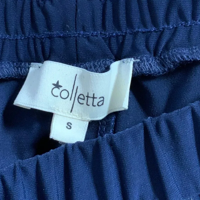 Colletta Navy cross‎ capri pant women's size small Blue - Image 3