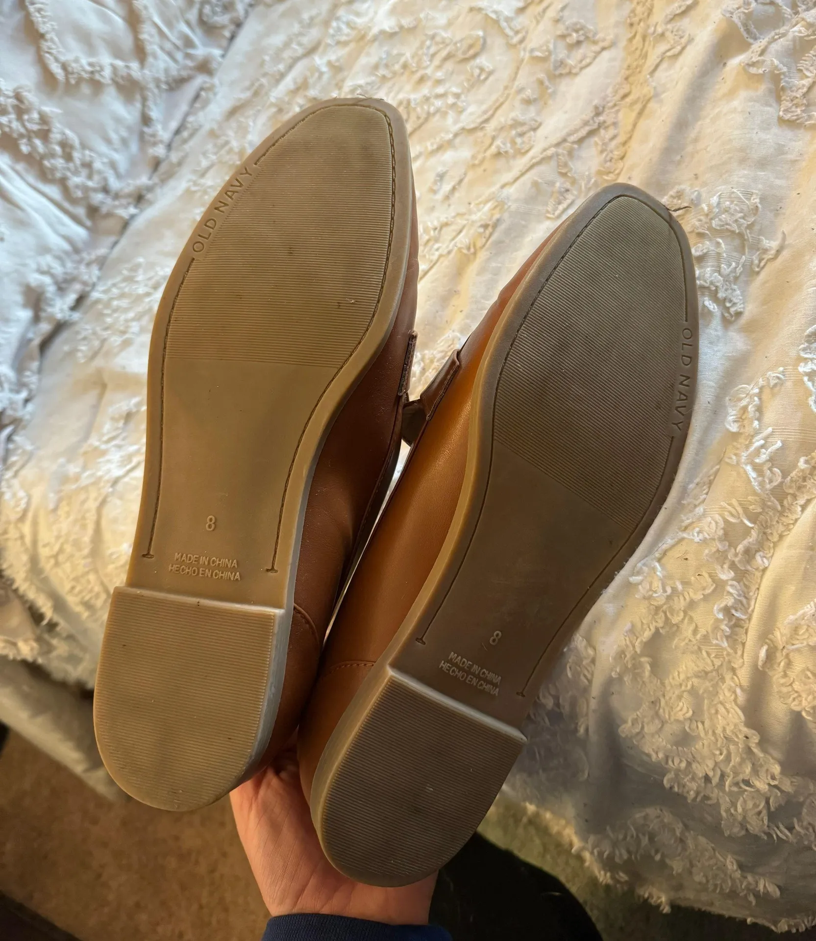 Tan Slip On Loafers  - Image 4