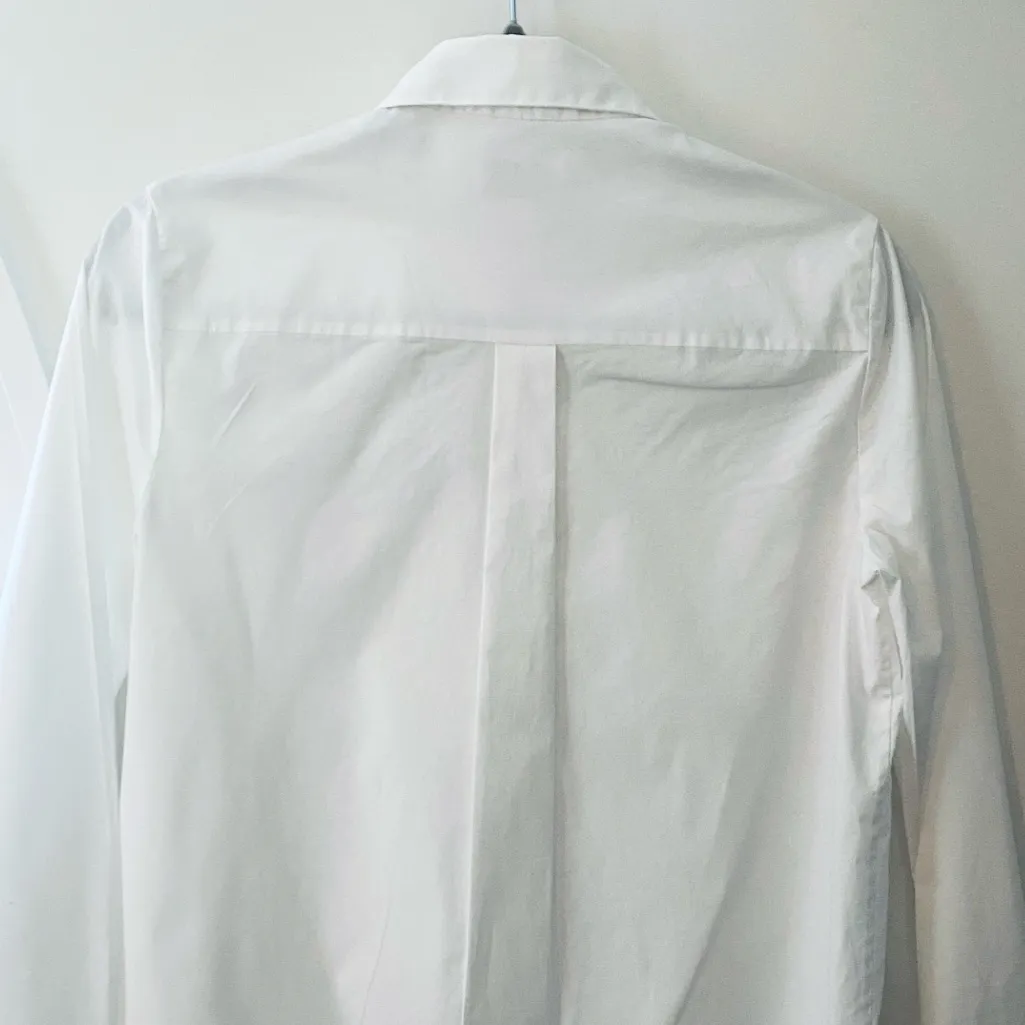 Kate Spade White Poplin Button Down Shirt Bow Blouse Womens 4 S Preppy Career - Image 10