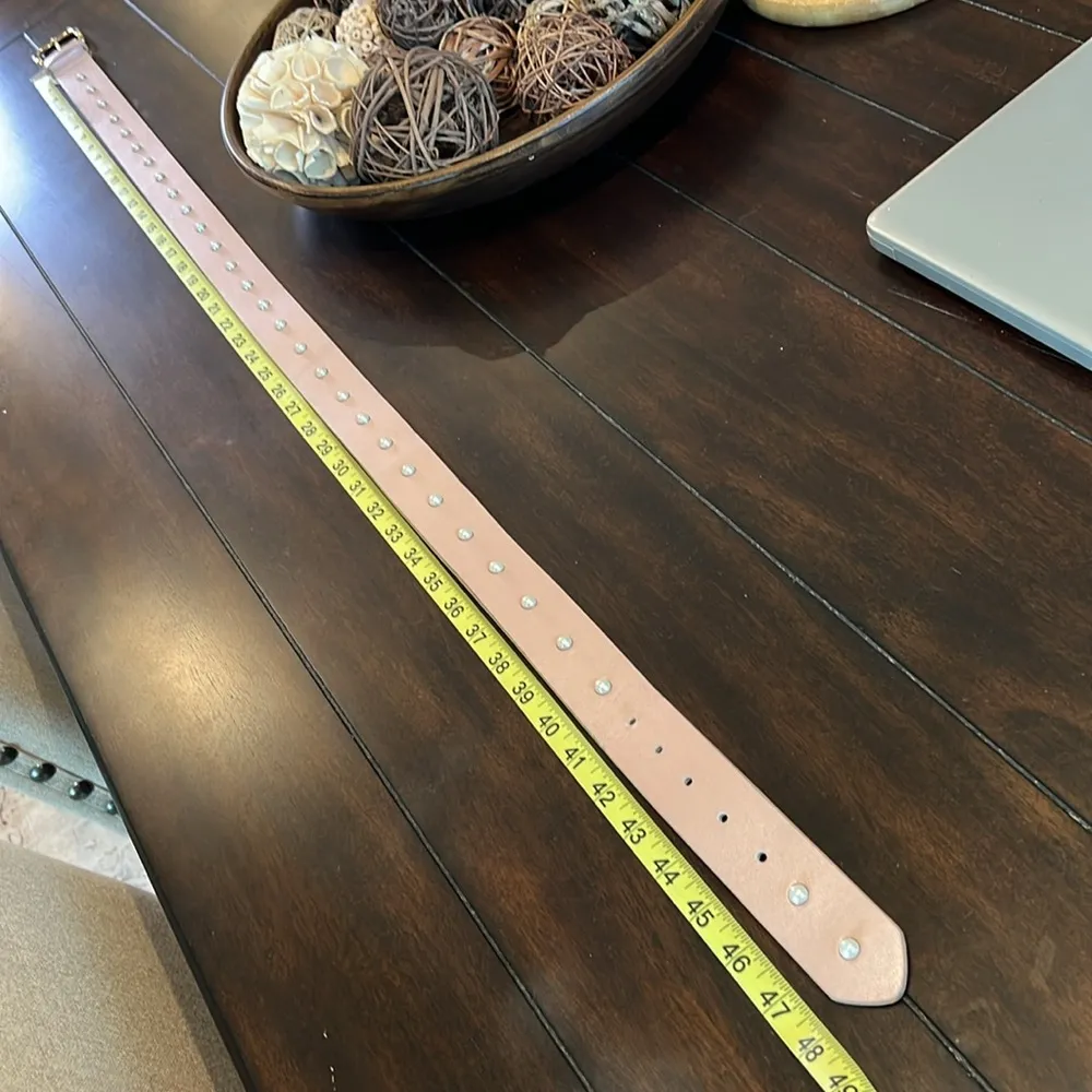 NO BOUNDARIES Nude Pink Belt w/ Pearl Stud Accents Size 2X - Image 7