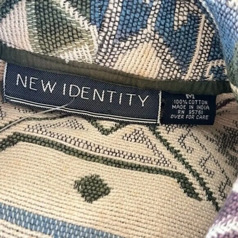 NEW IDENTITY Vintage Cropped Southwestern Country Tapestry Jacket Size M NEW Green Size M - Image 8
