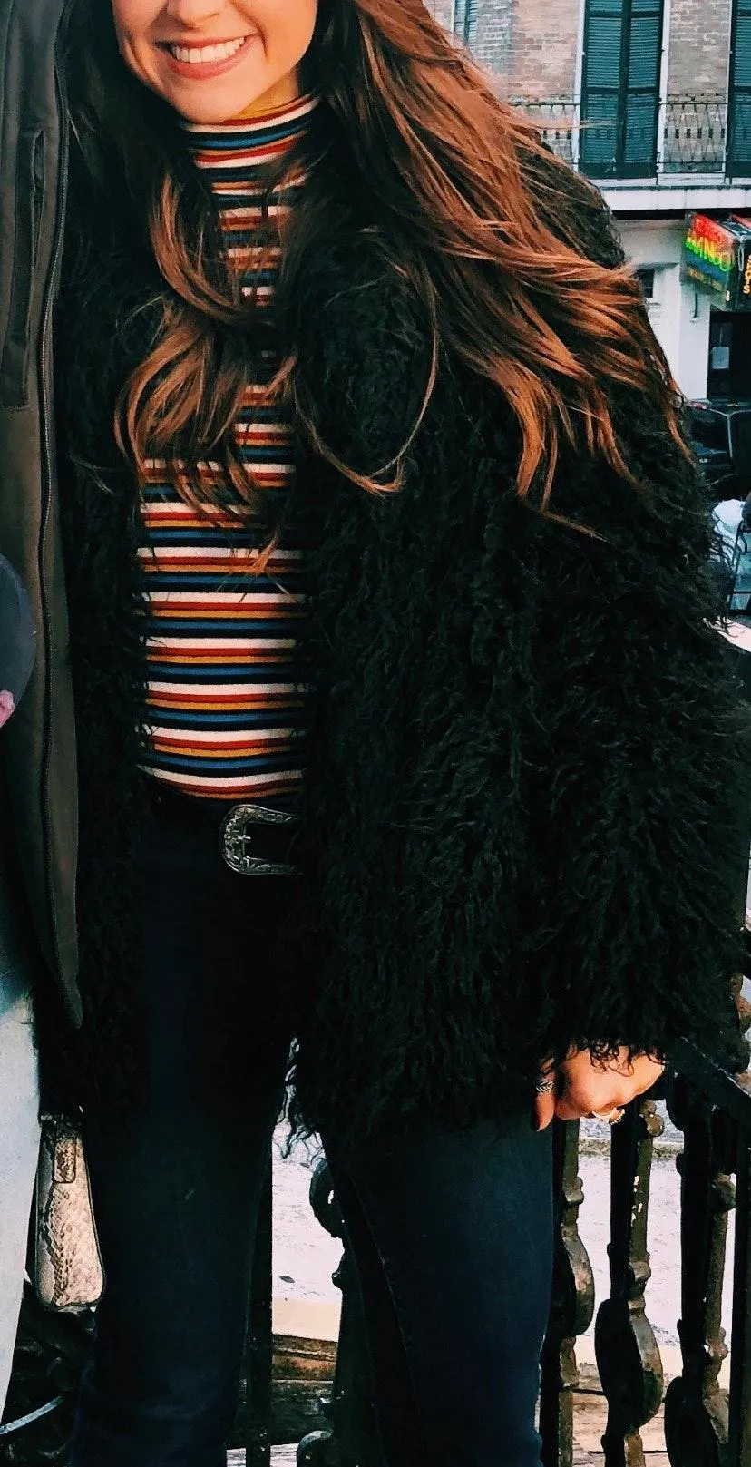 Black Fur Jacket - Image 2