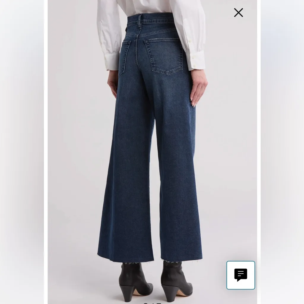 Frame Le Crop Palazzo Jeans in Crafty - Image 3