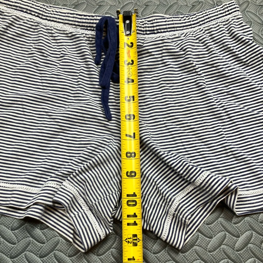 Midnight by Carole Hochman Women's Comfy Striped Navy‎ and White Shorts Size S Black - Image 7