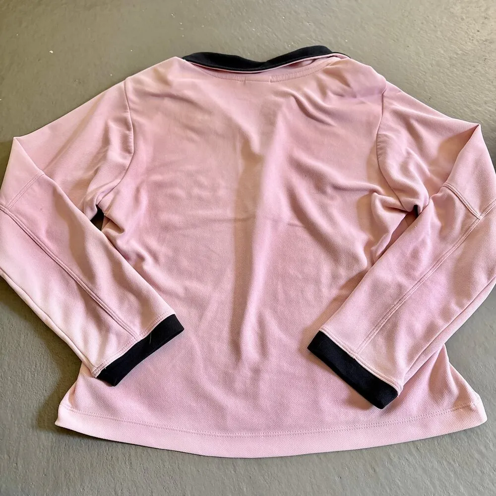 Nike Pink Quarter Zip Womens Small Y2K Grey Tag VTG Nike Lightweight Jacket - Image 8